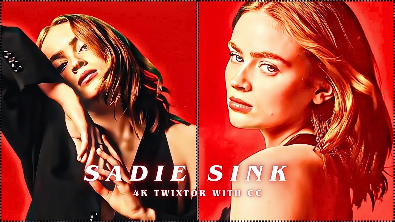 Sadie Sink 4K Twixtor with cc || Giorgio Armani Ad || 4K 60fps Twixtor || Sadie Sink Scenepack