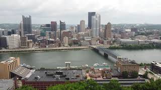 Pittsburgh Skyline from Grandview Overlook (Drone Footage)