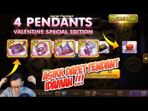 Line Get Rich : Pendant Valentine Terlalu Imba !! Akhir Nya Dapet Pendant Impian Ni