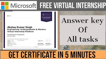 Microsoft Virtual Internship Answers |All Tasks | InsideSherpa Internships Answers | Free Internship