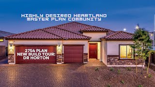 2754 plan Heartland Manor DR Horton new build home tour. Homes for sale North Las Vegas Tule Springs