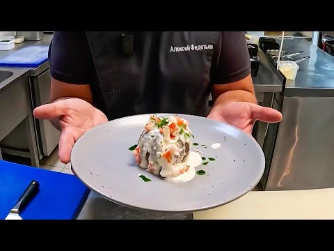 Печеный картофель с крабом и соусом из щучьей икры. Рецепт от шеф-повара