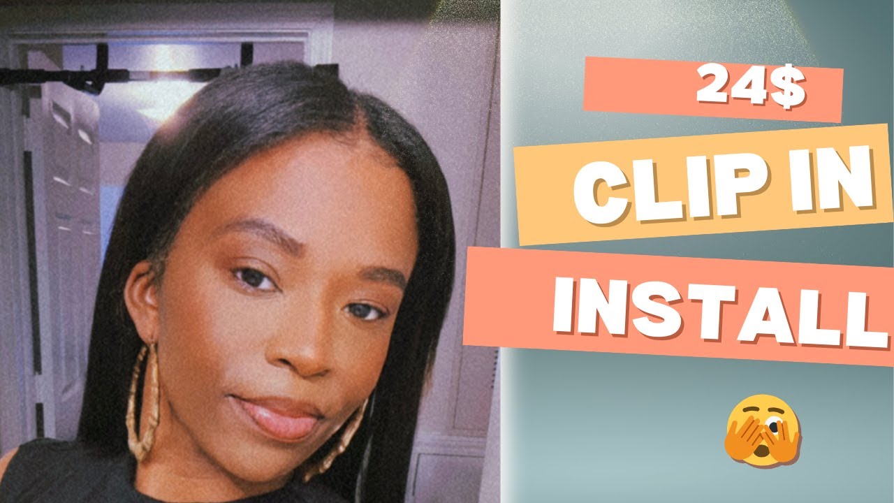 $24 Clip ins : Installing clip ins for short hair ! - YouTube
