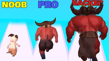 NOOB vs PRO vs HACKER in Monster Evolution Run