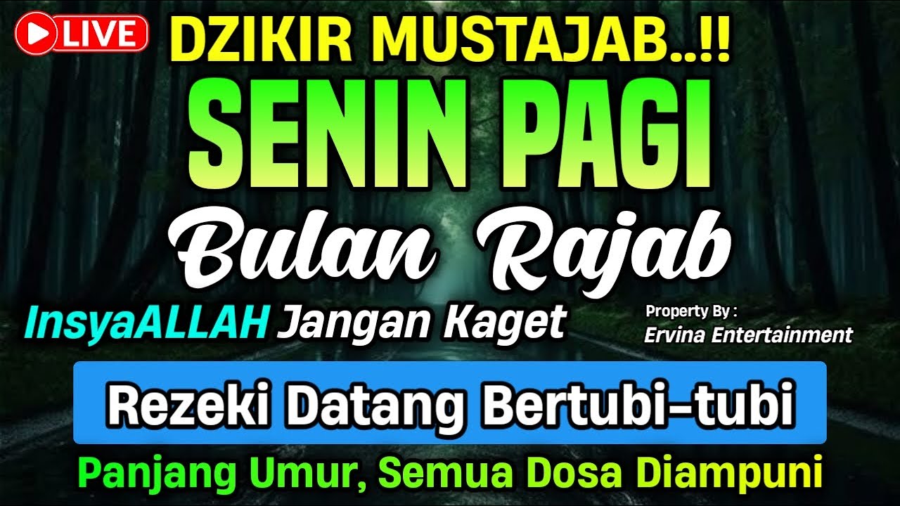 DZIKIR MALAM SENIN MUSTAJAB.! Pengampunan Dosa, insyaAllah Rezekimu Mengalir Deras | DZIKIR MALAM