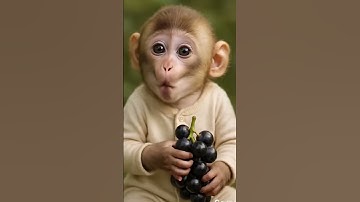 cute monkey eating to Grapes 🤤🍇🍇 so cute monkey smile and cute smile 🥰🥰#shorts #shortfeed
