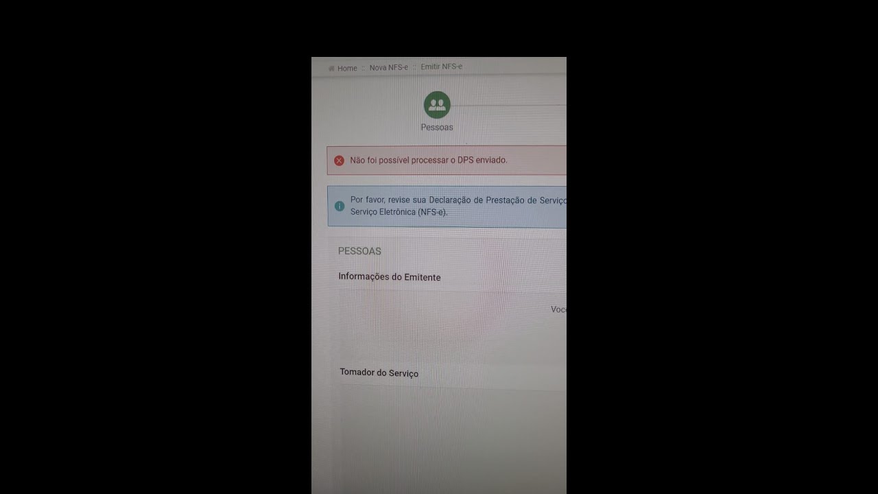 Não foi possível processar o DPS enviado - YouTube
