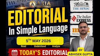 Daily Editorial Analysis in Hindi | 5TH MAY| UPSC|APSC| Current Affairs by AXIA IAS