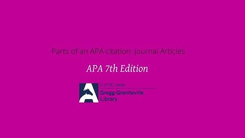 APA Journal Articles Citations - with and without DOIs (7th Edition) - Reference List