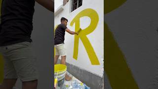 Wallpainting Fast Code 🏡 art #shortfeed #homedecor #viralvideo #wallart #wall #trendingvideo