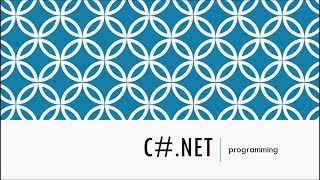 C# Tutorial 1 - how to create simple console application
