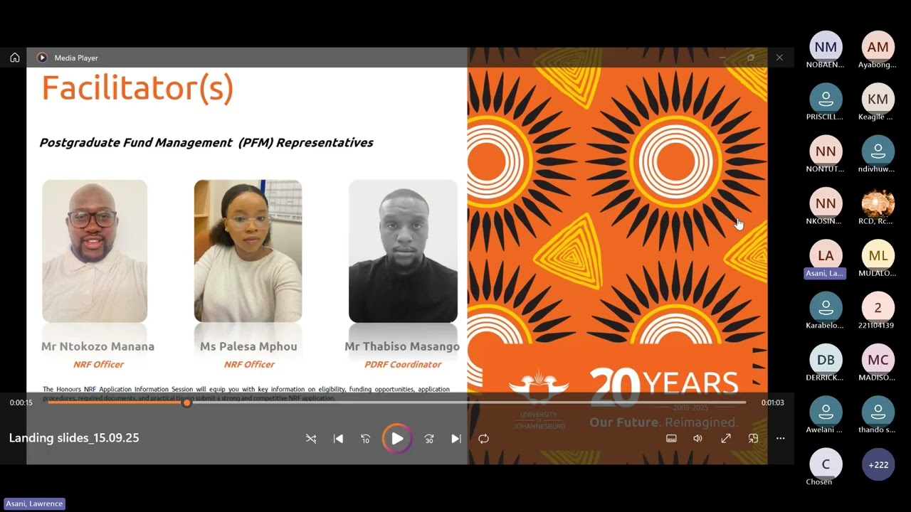 Honours NRF Application Information Session