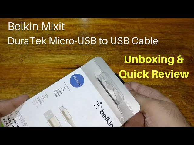 Belkin Mixit Duartek Micro Usb to Usb Cable | Belkin Android Cable Unboxing and Quick Reviews