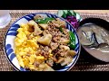 【一汁一飯】蓮根のそぼろ丼と茄子の味噌汁の作り方！