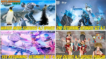 Next Winter Mode 4.1 Update | New Pdp Create Rewards | Upcoming Returning Ultimate Set Bgmi 