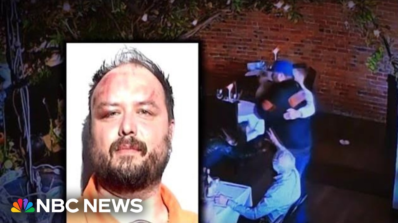 Hero waiter tackles man trying to shoot ex-wife