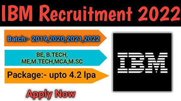 IBM off campus drive 2022 Registration | Hiring for 2019 - 2022 Batch | Recruitment for Freshers IBM