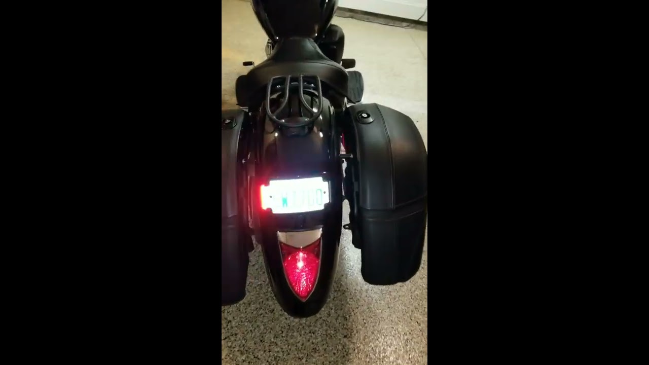 Yamaha V Star 1300 Custom Dynamics LED license plate / turn signal