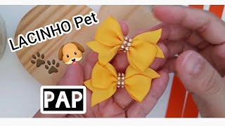 Par de LACINHO PET / Fácil Lacinho pra pets !!!dog bow tie!!! PAP  Diy fácil e rápido