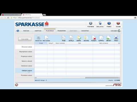 Sparkasse netBanking   pregled naloga i generisanje potvrde