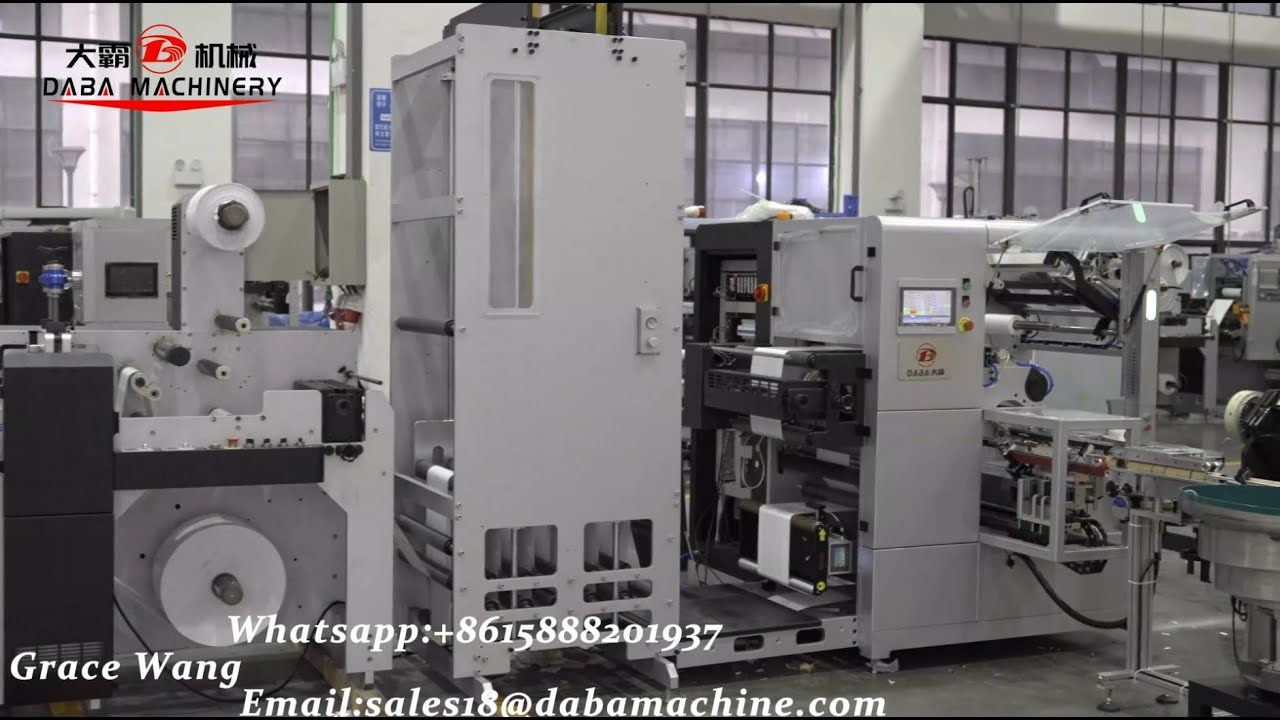 Glueless Automatic 4 Spindles Turret Rewinder with Blank Rotary Die Cutting Machine Ship To Russia