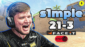 CS2 POV | s1mple FACEIT Ranked Solo Q (Mirage) Voice Comms 21-3