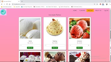 ice cream parlous website project |develop in html,CSS,PHP,JavaScript,MySQL |design website...