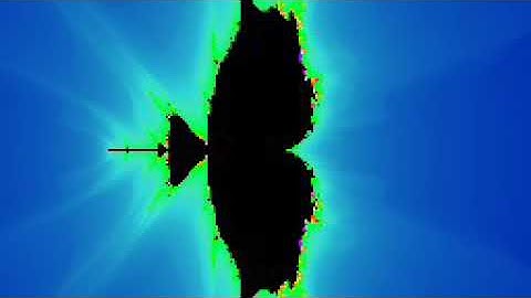 mandelbrot set morphs to celtic mandelbrot in 15 seconds