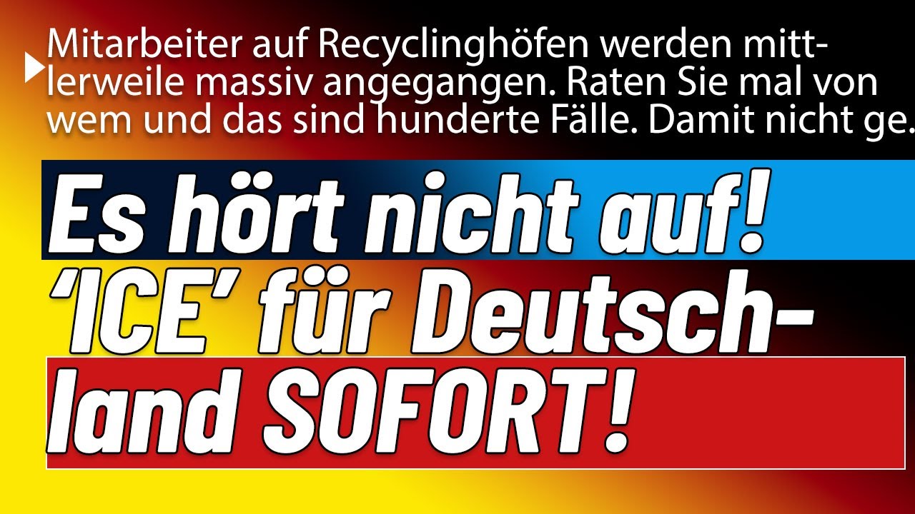 EU plant Gesetz welche Kritik an einer Religion verbietet & wir benötigen schnellstmöglich den ICE!