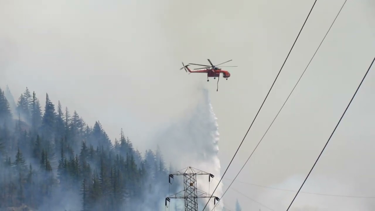 Sourdough Fire - From Gorge Lake - Helitanker