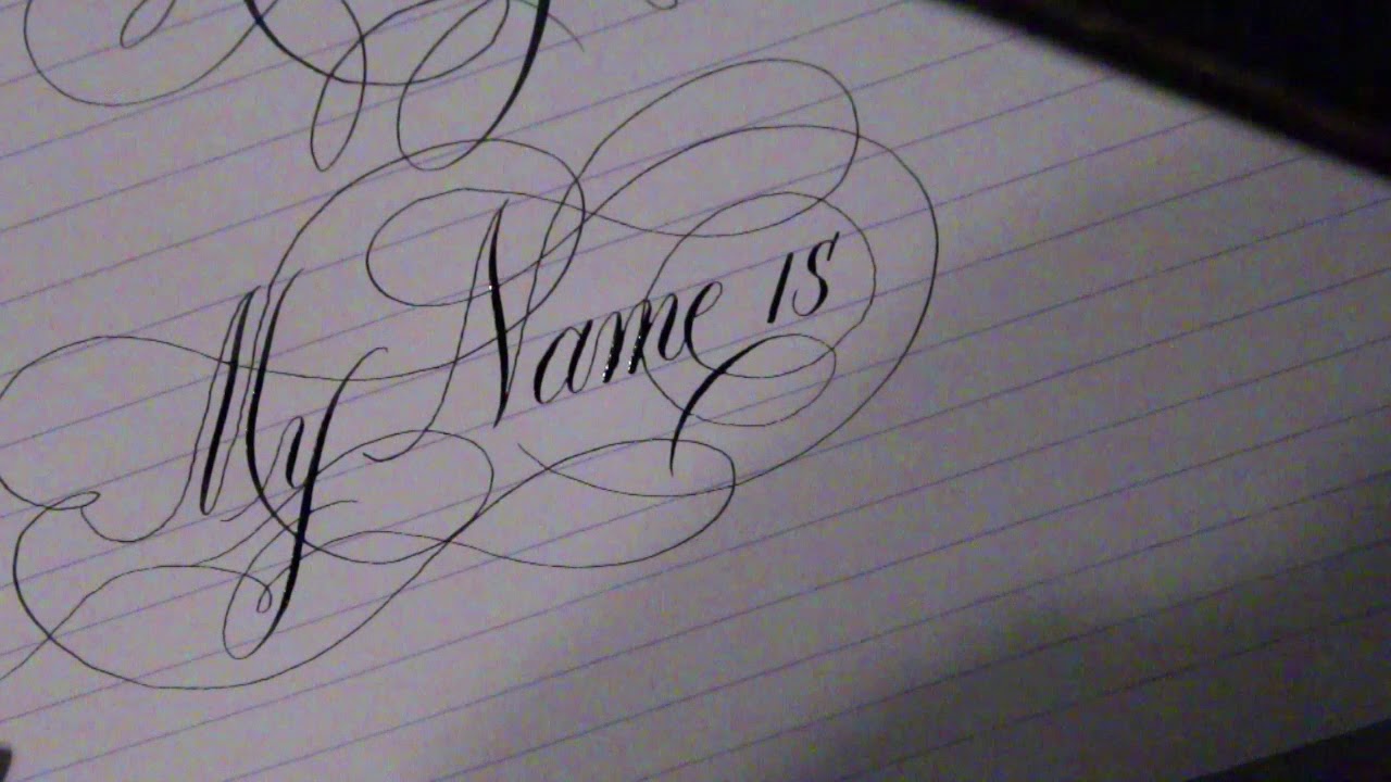 My Name is Colby - Whole Arm Movement - Calligraphy - YouTube