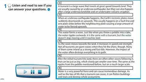 Action 10  Module 2  Ex 1 p 31 Tsunami