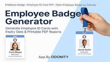 Employee Badge Generator for Odoo | Create Printable Employee ID Cards with Expiry Date | Odonity
