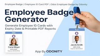 Employee Badge Generator For Odoo Create Printable Employee Id Cards With Expiry Date Odonity