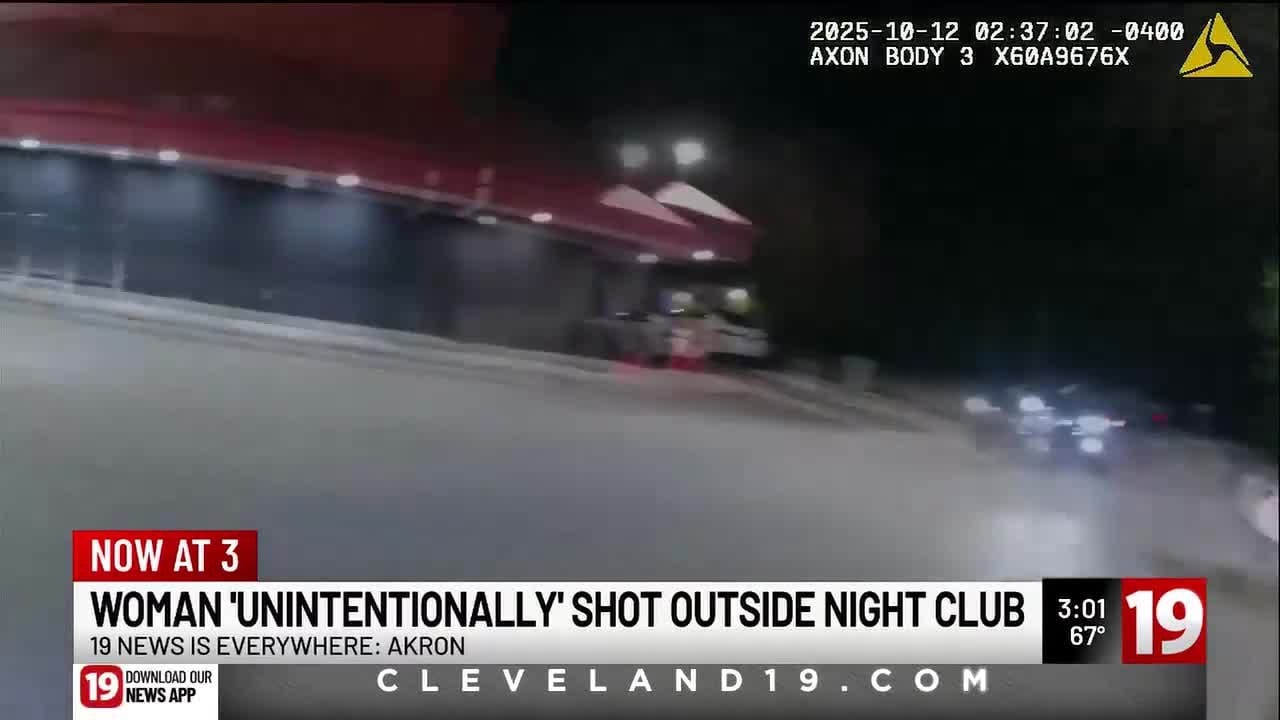 Woman ‘unintentionally’ shot outside Akron night club by unknown gunman