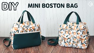 DIY mini boston bag/ make a bag/ free pattern/ sewing tutorial [Tendersmile Handmade]