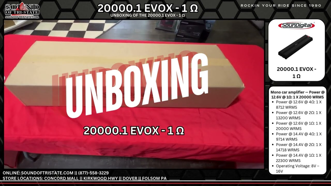 Unboxing the EXTREME 20,000 Watt Soundigital Amplifier!! - 20000.1 EVOX - 1 Ω