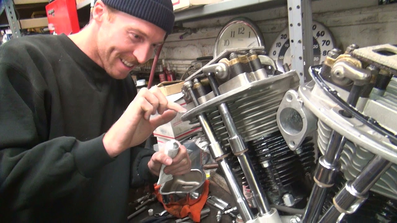 218 1961 FL 74ci std panhead s&s evo lifter conversion install motor