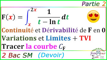 Etude de fonction définie par une intégrale - Calcul Intégrale - 2 Bac SM - [Exercice 34]