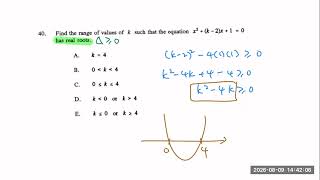 HKCEE 1995 Paper 2 Q40 Quad ineq Delta problem