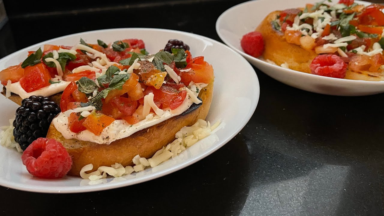 Making a bruschetta appetizer for my project🫶 - YouTube