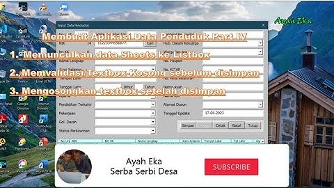 Membuat Aplikasi Data Penduduk Part IV