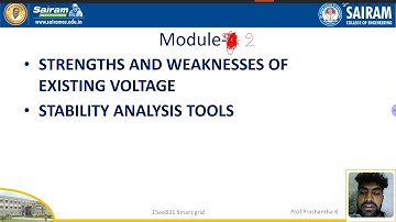 Lecture video_15ee831_module_2_voltage stability tools in smart grid_prashanth k
