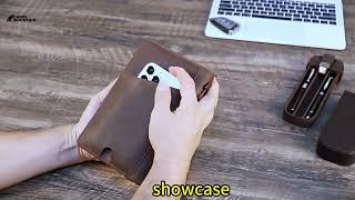 The Strixa Evolve Bag Crazy Horse Leather Airtag Travel Family Passport Storage Bag