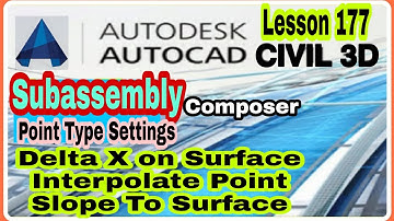 #Lesson177 #LandSurveyor #CiviL3D #SubAssembly Composer | Delta X & Slope on Surface & Interpolate