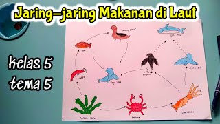 Membuat Gambar Jaring Jaring Makanan di Laut