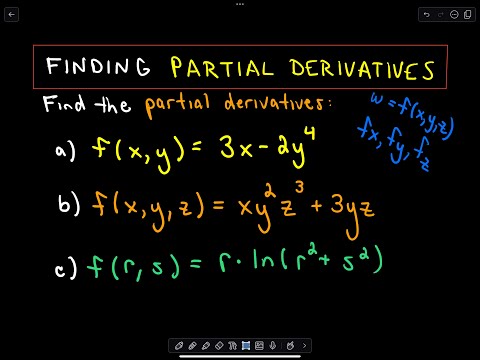 Finding Partial Derviatives Youtube