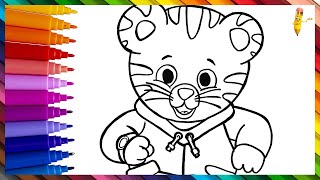 Drawing And Coloring Daniel Tiger 🐯⌚🐾 Drawings For Kids
