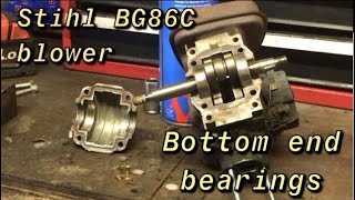 Stihl BG86c blower repairs bottom end bearings