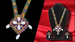 Navratri Special Long Necklace Making At Home How To Make Jewellery For Navratri Diy